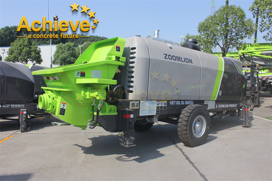Used ZOOMLION Concrete static Pump HBT100.18.186RSU pumping of concrete intelligent control system main cylinder startin